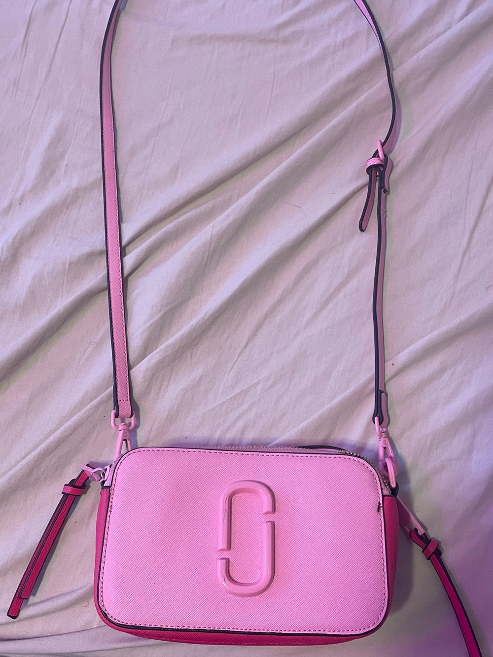Marc Jacobs Pink Leather Crossbody Snapshot Bag